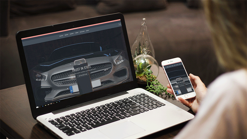 Desktop and mobile phone image of website