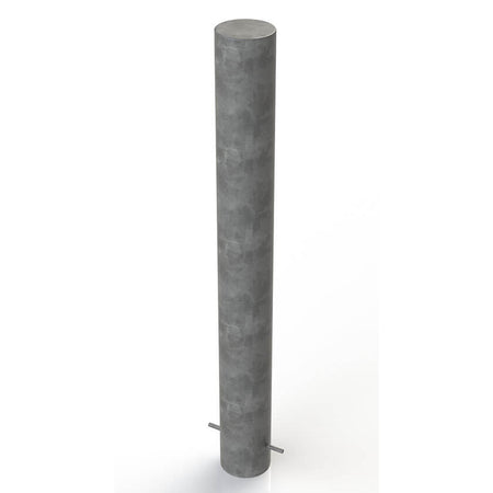 114mm diameter static steel bollard in a Galvanised finish