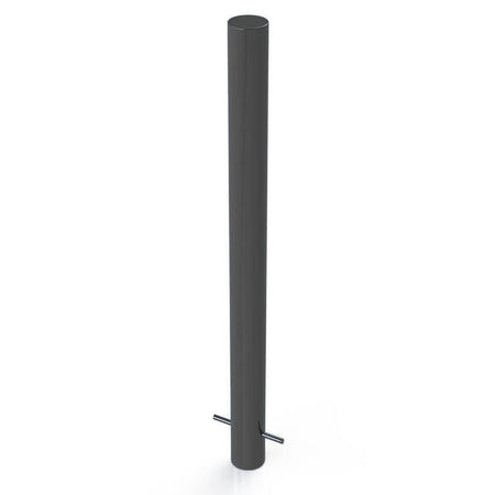 Round 90mm steel bollard in a Black finish