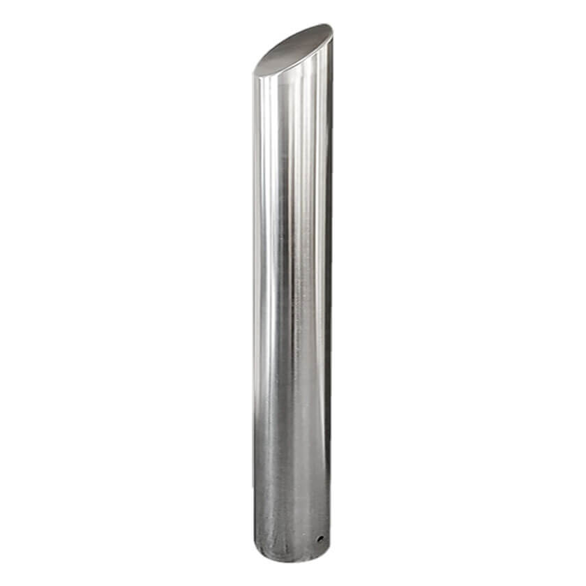 114mm diameter stainless steel mitre top bollard