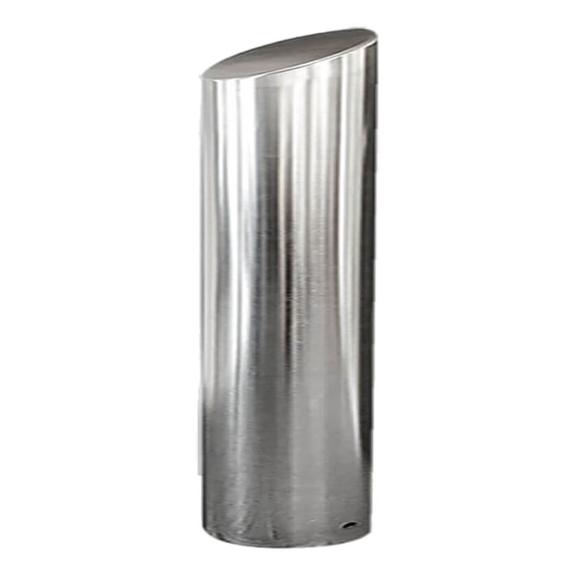 254mm diameter stainless steel mitre top bollard