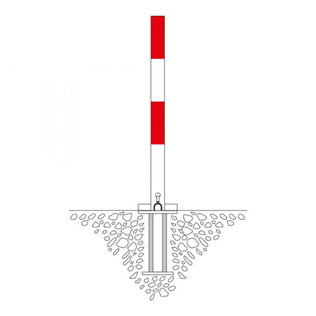 Controller-A fold down parking post concreted in version.