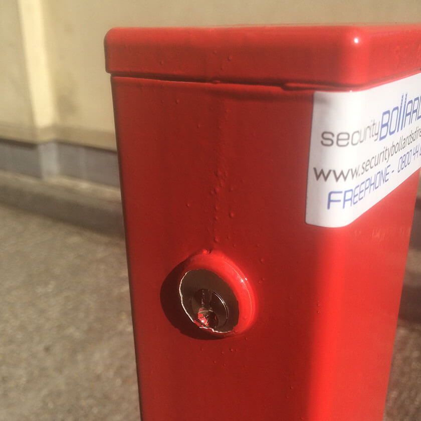 The Controller-A fold down parking post lock location.