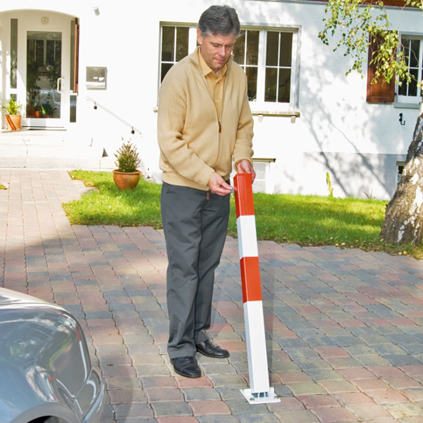 Unlocking the Controller-A fold down parking post.