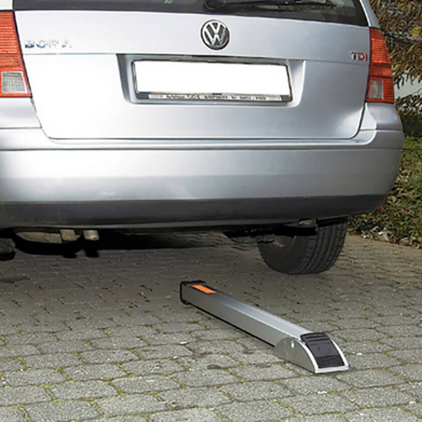 The Controller-plus semi auto parking post lowered.