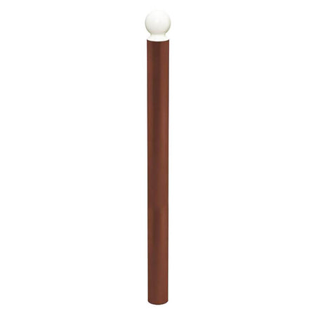 DDA 114mm diameter steel street bollard in Bronze with a White crown