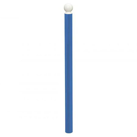DDA 76mm diameter steel street bollard in Blue with a White crown