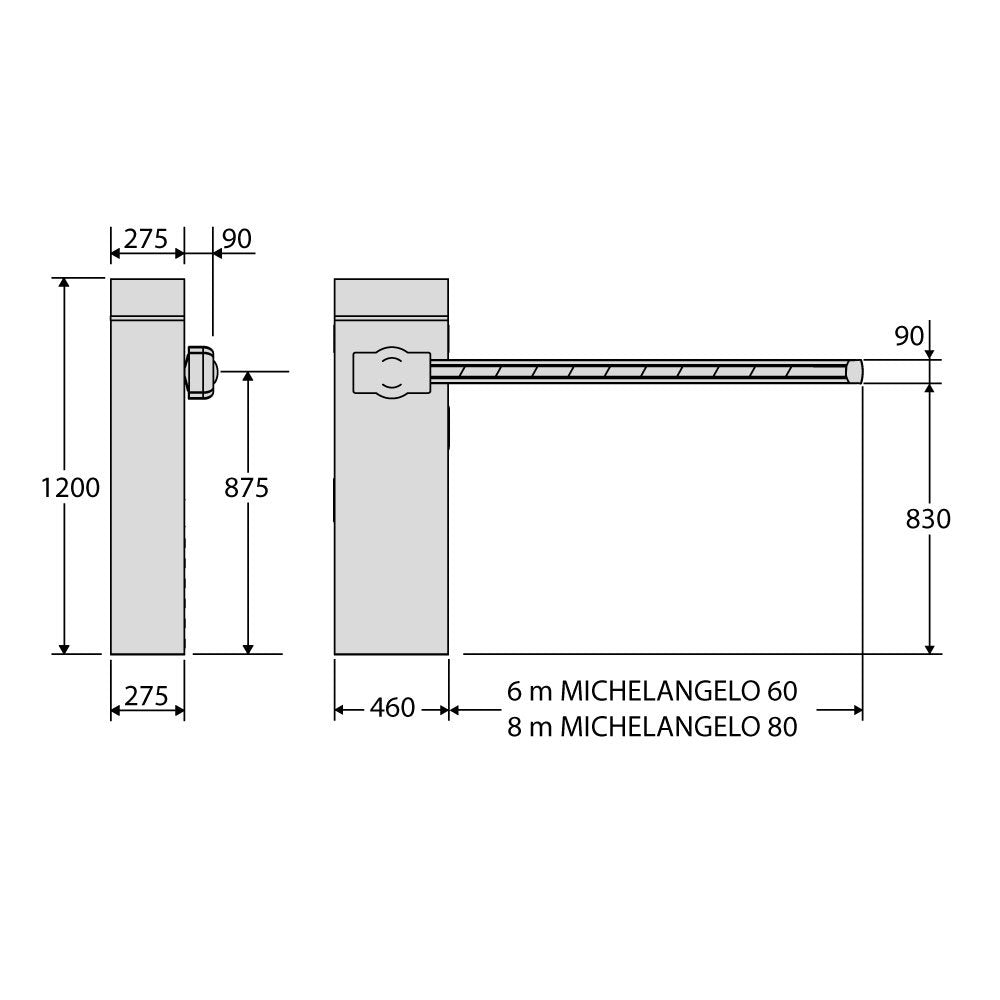 BFT - Michelangelo 8.0 BT automatic barrier specification