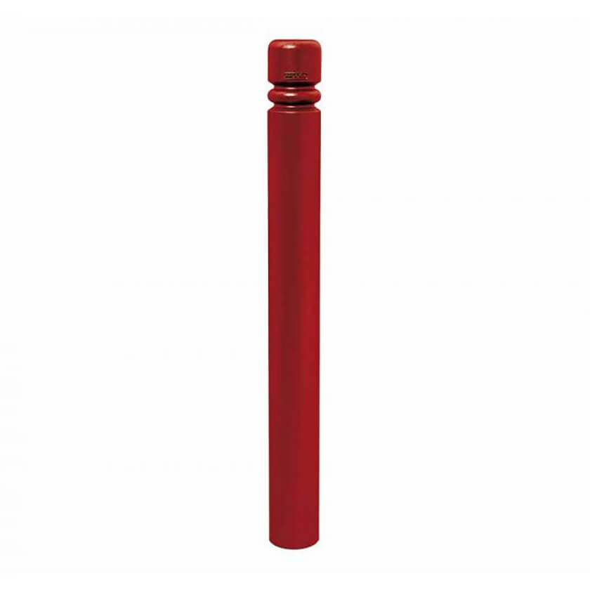 City 114mm static steel bollard in Red