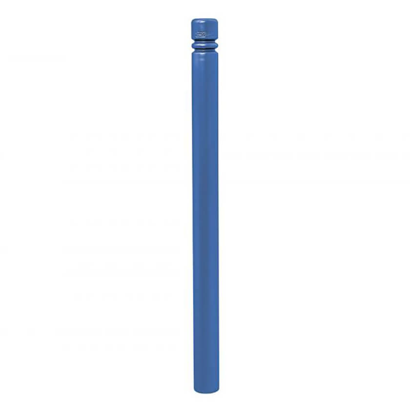 City 76mm static steel bollard in Blue