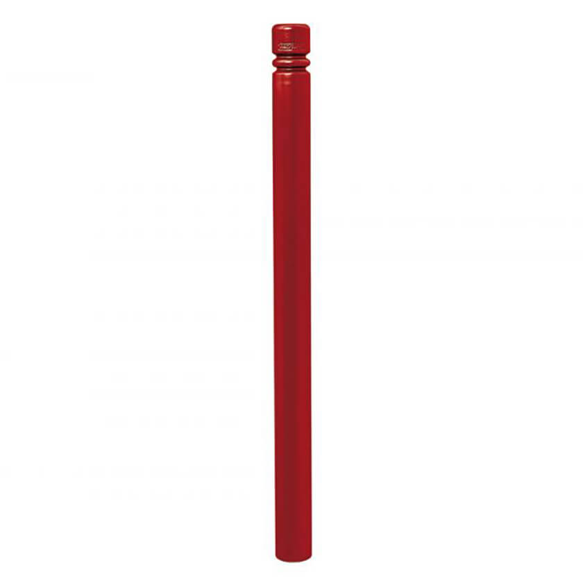 City 76mm static steel bollard in Red