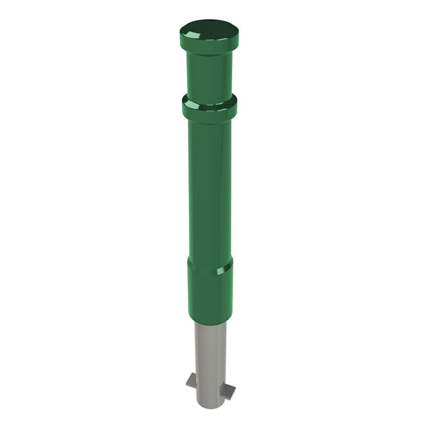 PSU traditional style static bollard in Green