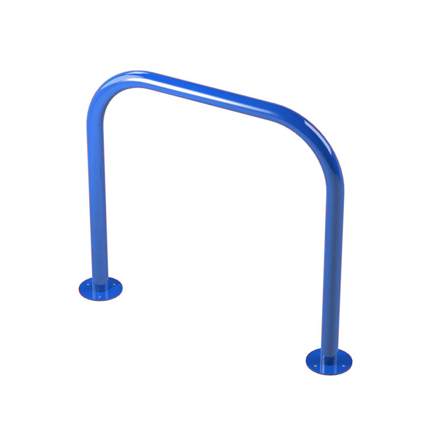 48mm tube bolt down steel hoop barrier in Blue.