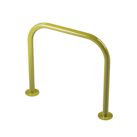 48mm tube bolt down steel hoop barrier in Yellow.