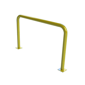 76mm steel fixed hoop barrier in a Yellow powder coated finish.