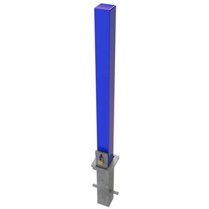 RLO-80 Square Removable bollard in a Blue powder coated finish