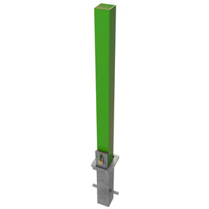 RLO-80 Square Removable bollard in a Green powder coated finish
