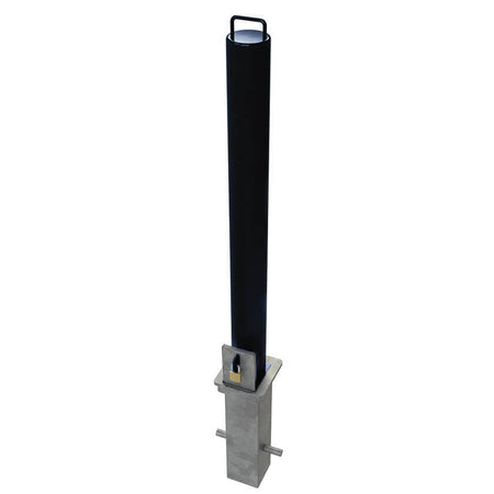 RLO-90 Removable bollard in a Black powder coated finish