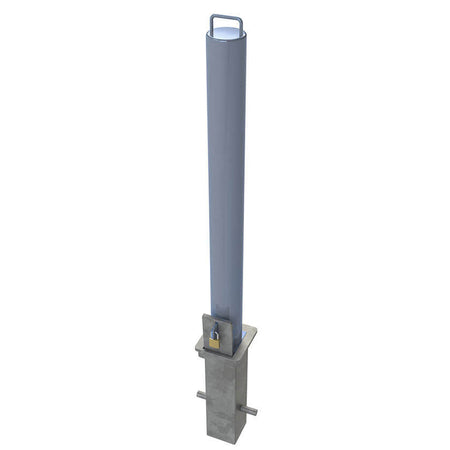 RLO-90 Removable bollard in a Silver powder coated finish