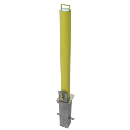 RLO-90 Removable bollard in a Yellow powder coated finish
