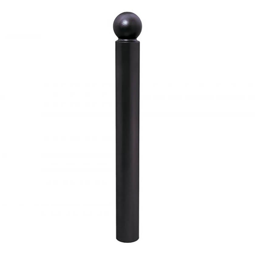 Sphere 114mm diameter steel bollard in Black