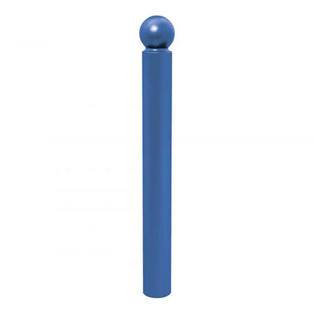 Sphere 114mm diameter steel bollard in Blue