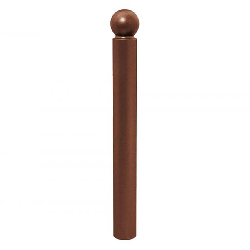 Sphere 114mm diameter steel bollard in Bronze