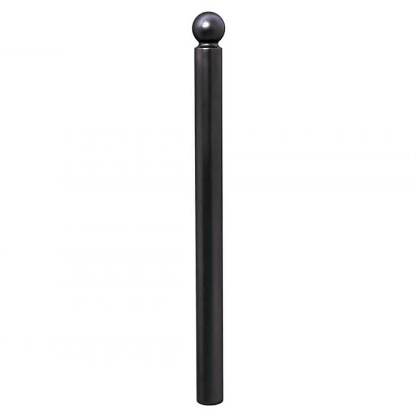 Sphere 76mm diameter steel bollard in Black