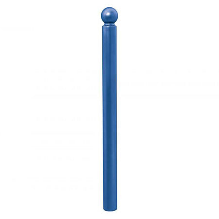 Sphere 76mm diameter steel bollard in Blue