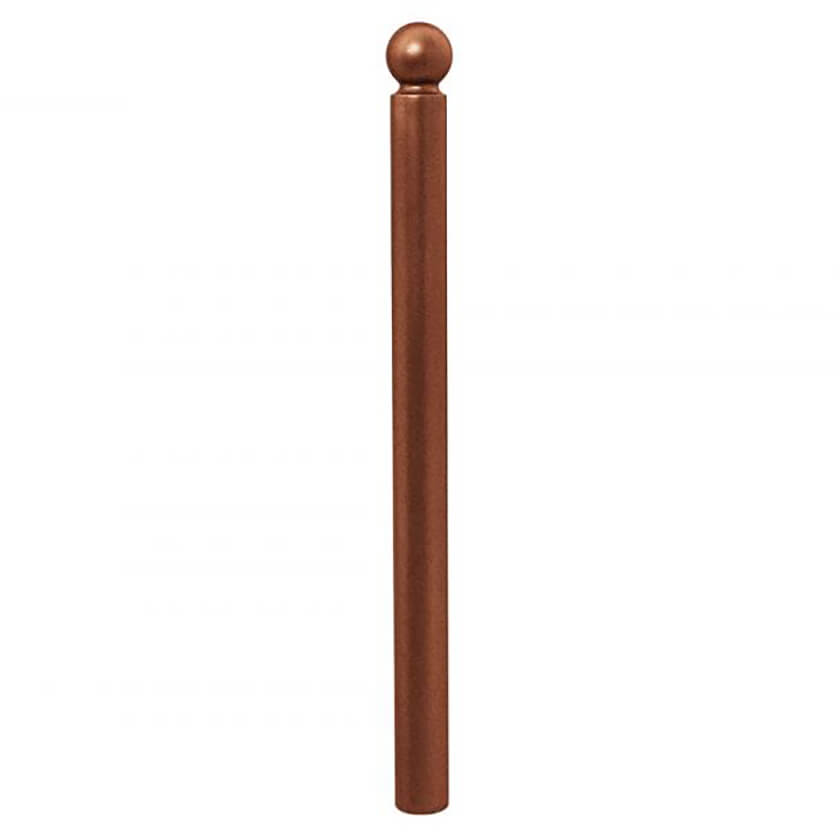Sphere 76mm diameter steel bollard in Bronze