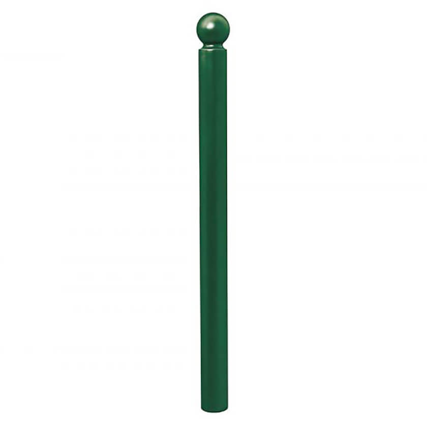 Sphere 76mm diameter steel bollard in Green