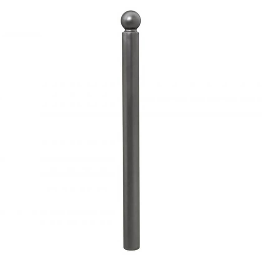 Sphere 76mm diameter steel bollard in Grey