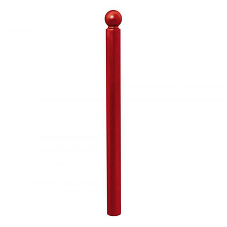 Sphere 76mm diameter steel bollard in Red