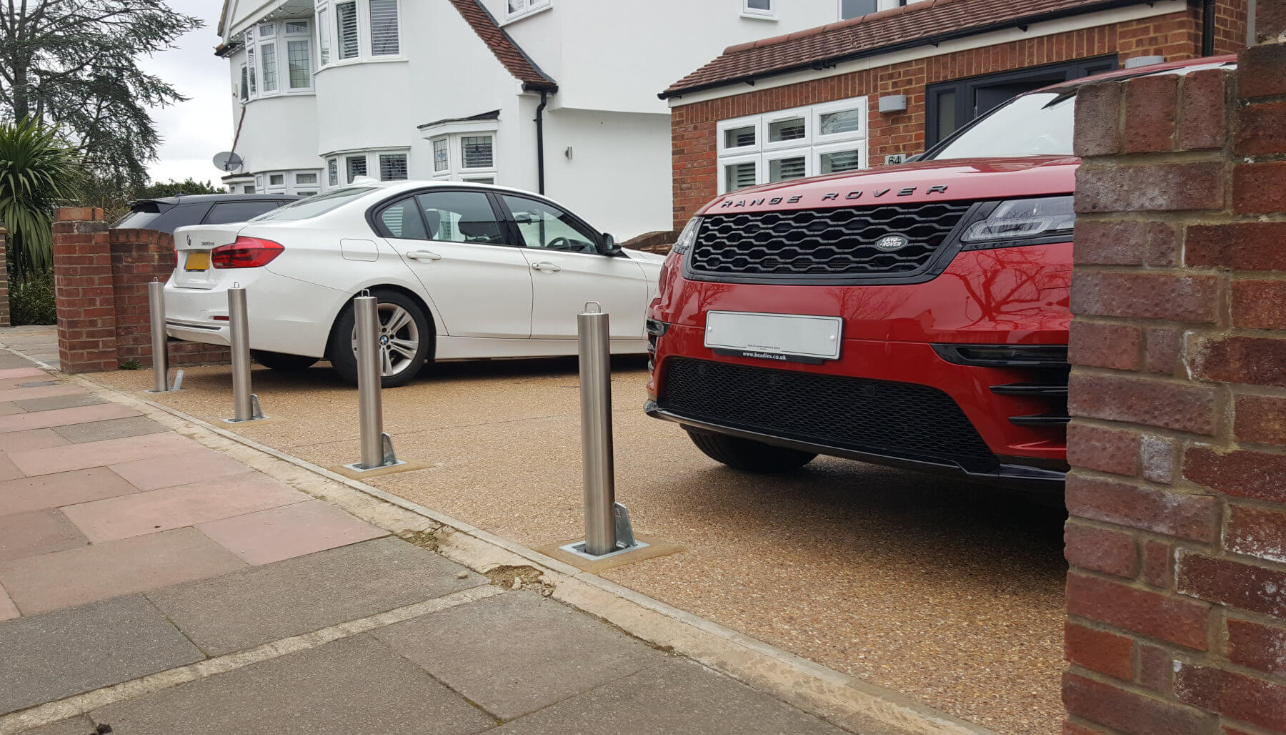 Telescopic Bollards on a Driveway
