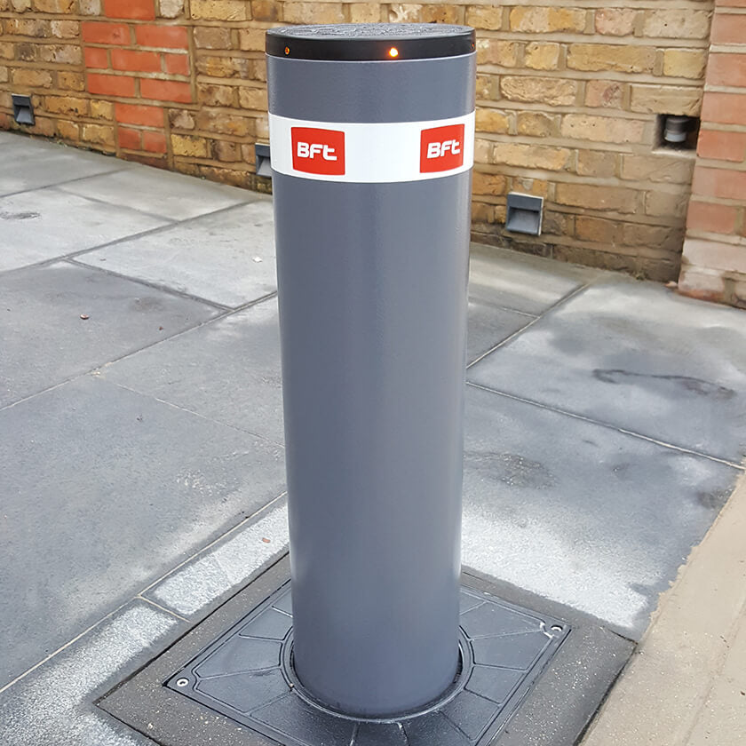 Automatic bollard with LED lighting