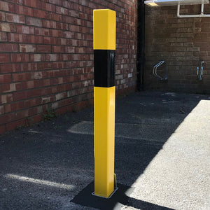 100P Removable post in Yellow with a Black band.