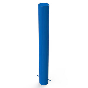 114mm diameter static steel bollard in a Blue finish