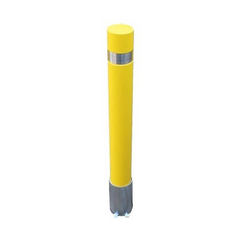 100mm removable steel bollard in Yellow