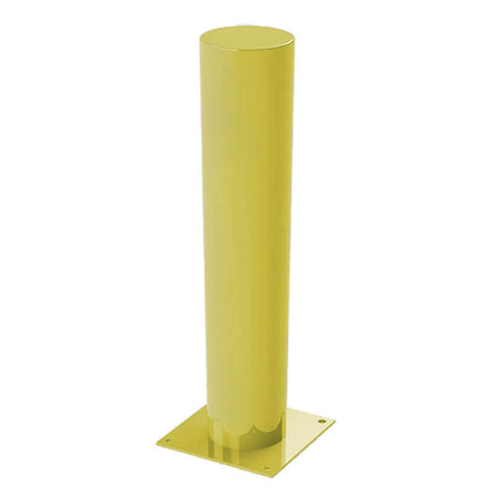 Defender bolt down steel bollard in Yellow