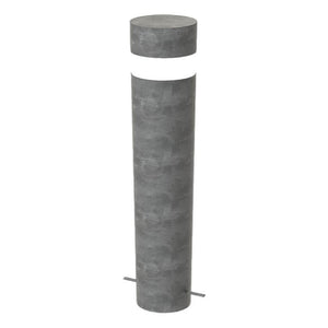 Large groove 168mm steel bollard in a Galvanised finish
