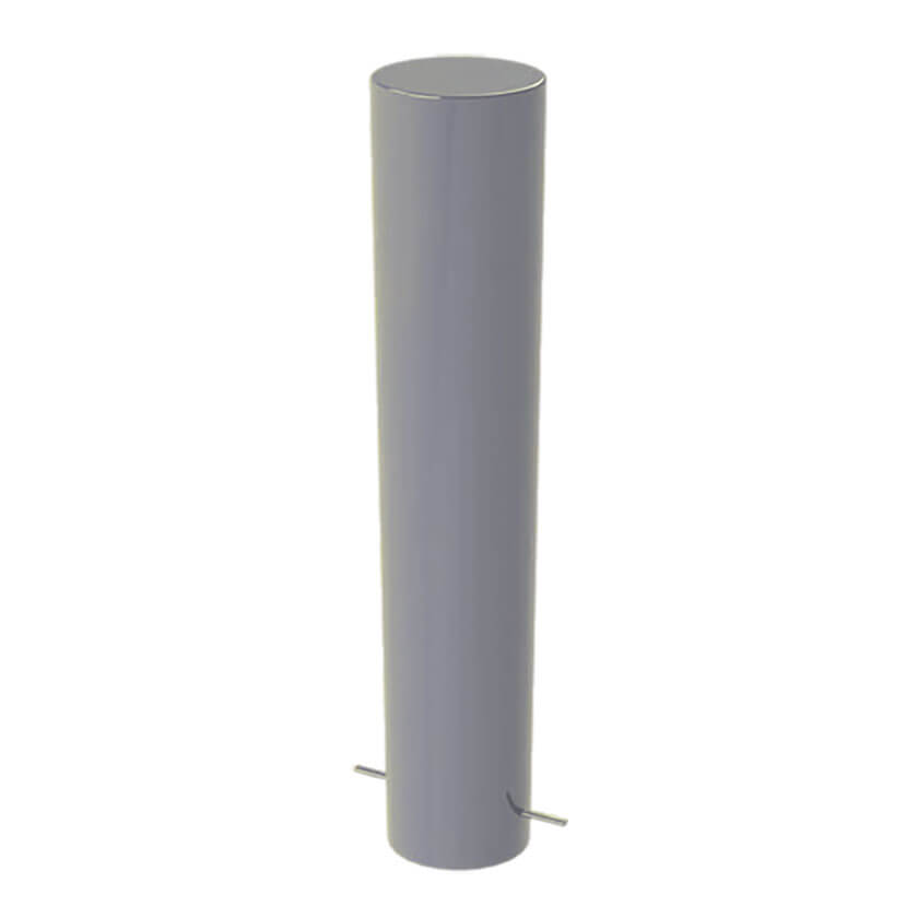 168mm diameter steel bollard in Silver