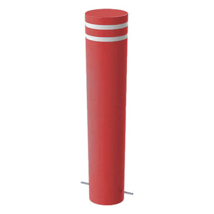Twin groove 168mm diameter bollard in Red