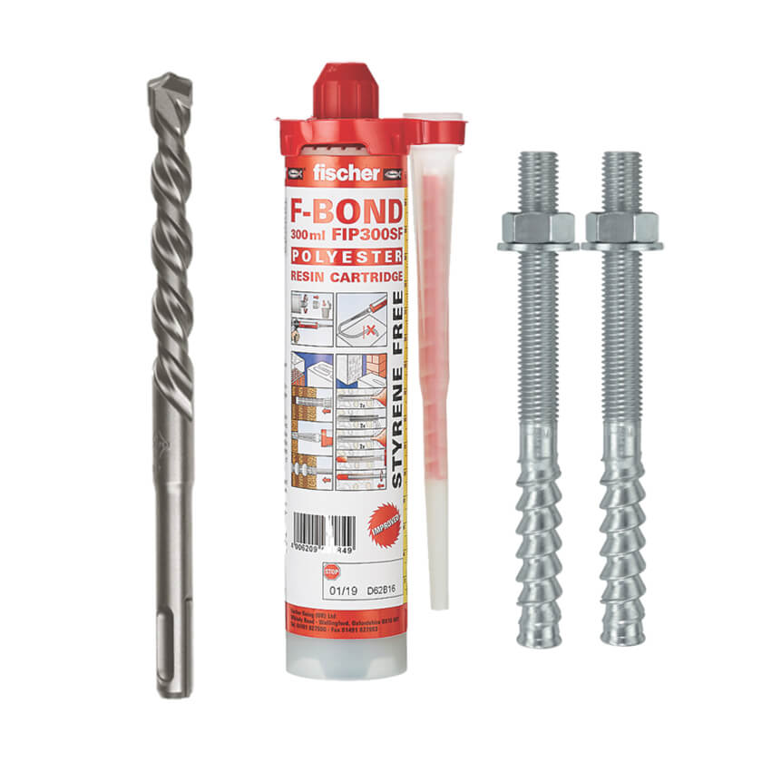 M12 x 2 stud ground anchor fixing kit