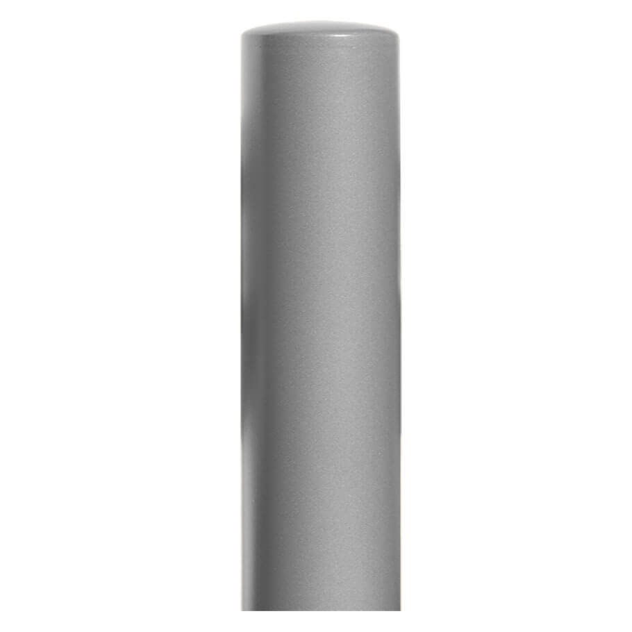 270mm diameter steel bollard in a silver powder coated finish