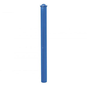 Agora 76mm diameter steel bollard in Blue