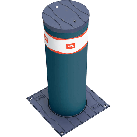 Easy-B 220 x 700 semi automatic rising bollard in graphite grey.