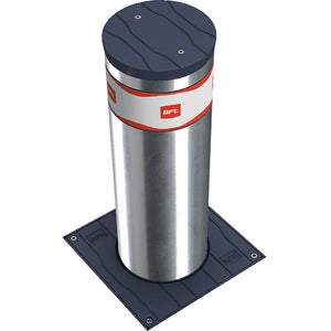 Easy-B 700 x 220 semi automatic rising bollard in stainless steel.