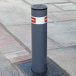 BFT -Easy 500 automatic rising bollard in a graphite grey finish.
