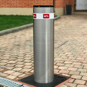 BFT - Stoppy B - Easy 700 automatic rising bollard in stainless steel.