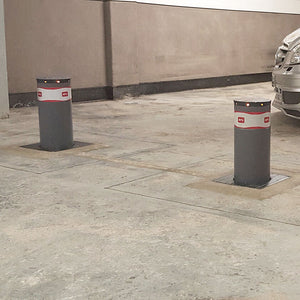 BFT - MBB 500 automatic rising bollards in graphite grey.